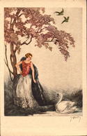 Illustrateur, Hardy, Femme, Cygne      (bon Etat) - Hardy, Florence