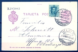 1925 , ENTERO POSTAL ED. 50 , VIGO - OBERBAYERN , FRANQUEO COMPLEMENTARIO - 1850-1931