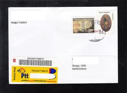 TURKEY COVER / R-LEBEL MACEDONIA  ** - Brieven En Documenten