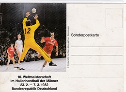 10. Weltmeisterschaft Im Hallenhandball Der Männer 1982, Sonderpostkarte - Handball