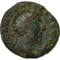 Monnaie, Marc Aurèle, As, 175-176, Roma, TB+, Bronze, RIC:1196 - La Dinastia Antonina (96 / 192)