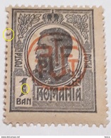 Error Romania 1918,CHARLES,  , 1 BAN WITH ERROR ,LINE WITHOUT FRAME LEFT, POINT WHITE ON 1BAN, MNH - Ungebraucht
