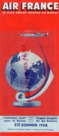 SUISSE- AVIATION- DEPLIANT AGENCE VOYAGES VERON-GRAUER GENEVE- AIR FRANCE-ETE 1958-ZURICH-NICE-JAPON-SAIGON-AMERIQUE- - Tourism Brochures