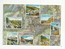 Mo , Cp, Carte Géographique ,multi Vues , AUSTRIA ,Autriche ,ARLBERG , Voyagée , Ed. Risch-Lau - Cartes Géographiques