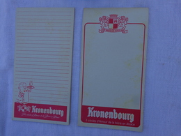 Lot De 2 Carnets De Bloc -peut Etre Incomplet- Kronenbourg  (differents)lot 9 - Alcohol