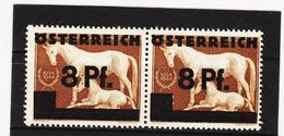 RRR349 ÖSTERREICH 1945 PLATTENFEHLER  Michl 666 Verstümmelung "8" Im PAAR Mit Normaler MARKE Geprüft Dr. Wallner - Errors & Oddities