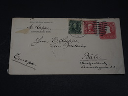ETATS UNIS - Entier Postal + Complément De Kingsland Pour La Suisse En 1908 - L 20047 - 1901-20