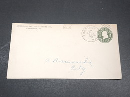 ETATS UNIS - Entier Postal De Ambridge En 1910 - L 20142 - 1901-20