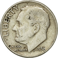 Monnaie, États-Unis, Roosevelt Dime, Dime, 1956, U.S. Mint, Philadelphie, TB - 1946-...: Roosevelt