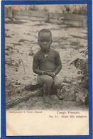 CPA Enfant Nu Afrique Noire Congo Français Circulé Jeune Fille Indigène - French Congo