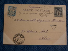 Timbre Taxe Seul Sur Lettre  //  Marque De Taxation Centre Vide - 1900 - 1859-1959 Lettres & Documents