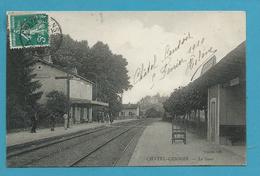 CPA - Chemin De Fer La Gare CHATEL-CENSOIR 89 - Otros & Sin Clasificación