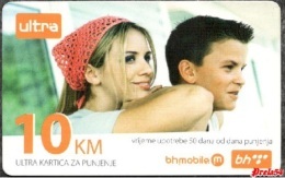 Bosnia Post Sarajevo - ULTRA PREPAID CARD (recharge) 10 KM - Bosnien