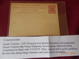 Carte  Entier Postal Du Honduras Britannique - British Honduras (...-1970)