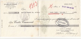 ITALIEN 1931 - Spesenrechnung? Bank Stempel CREDIT COM.MILANO - Revenue Stamps