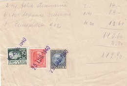 ITALIEN 1940 - 5 + 25 C + 2 L Auf Briefstück - Segnatasse
