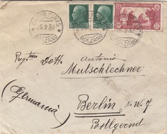 ITALIEN 1932 - 2x25 C + 75 C Auf Brief Bolzano > Berlin - Exprespost