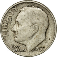 Monnaie, États-Unis, Roosevelt Dime, Dime, 1957, U.S. Mint, Philadelphie, TB+ - 1946-...: Roosevelt