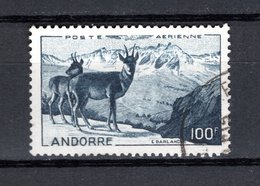 ANDORRE PA N° 1  OBLITERE  COTE 73.00€   PAYSAGE  IZARD  ANIMAUX - Posta Aerea