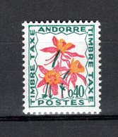 ANDORRE TAXE N° 51  NEUF SANS CHARNIERE COTE  0.50€  FLEUR - Ungebraucht