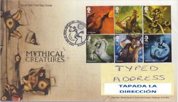 GROSSBRITANNIEN GRANDE BRETAGNE GB  2009 Mythical Creatures  Set Of 6 FDC SG 2944-49 SC 2673-78 MI 2776-81 YV 3165-70 - 2001-2010 Decimal Issues