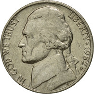 Monnaie, États-Unis, Jefferson Nickel, 5 Cents, 1982, U.S. Mint, Philadelphie - 1938-…: Jefferson