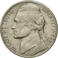 Monnaie, États-Unis, Jefferson Nickel, 5 Cents, 1982, U.S. Mint, Denver, TTB+ - 1938-…: Jefferson