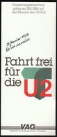 Germany Nurnberg 1984 / U Bahn / Metro / Subway / Trains / Railway / Ticket / First Ride - Europe