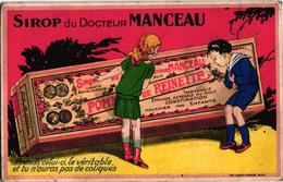 1 Postcard  Pub Pharmacie   Sirop Du Docteur Manceau  Aux Pommes De Reinette   Litho C1900  Impr. Joseph Charles Paris - Pubblicitari