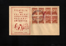 Argentina 1959 Philatelic Exibition Interesting Polar Cover - Eventi E Commemorazioni