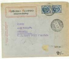 I. REGNO - ANTONIO SCOTTO GENOVA SESTRI - LETTERA DA S. GIOVANNI BATTISTA VERSO NEW YORK - CRESSKILL - Marcofilía (Aviones)