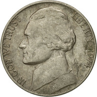 Monnaie, États-Unis, Jefferson Nickel, 5 Cents, 1974, U.S. Mint, Philadelphie - 1938-…: Jefferson