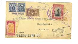 PANAMA - RARA BUSTA VIA AEREA DA PANAMA' VERSO TORINO - VOLO TRANSATLANTICO ANNO 1950 - Panama