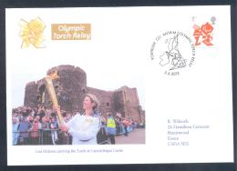 2012 United Kingdom Olympic Games London Torch Relay Cover: Lisa Hickson; Carrickfergus Castle Architecture - Eté 2012: Londres