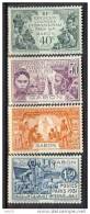 GABON N° 121/124 EXPOSITION DE 1931 * - Other & Unclassified