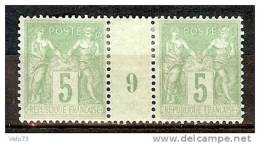 N° 106 SAGE 5c TYPE II MILLESIME 9 * - Millésime