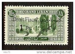 GRAND LIBAN N° 55 SURCHARGE DROIT FISCAL NOIRE 1Ps OBLITERE - Otros & Sin Clasificación