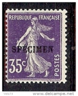 N° 142-CI2 SEMEUSE SPECIMEN ** - Lehrkurse