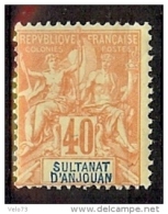 ANJOUAN N° 10 * - Unused Stamps