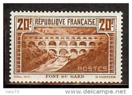 N° 262A PONT DU GARD TYPE I TTB * - Neufs