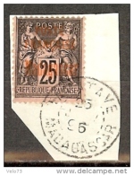 MADAGASCAR N° 17 OBLITERE SUR FRAGMENT  SIGNE SCHELLER - Used Stamps