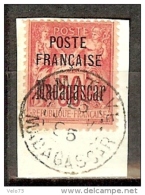 MADAGASCAR N° 19 OBLITERE SUR FRAGMENT  SIGNE SCHELLER - Used Stamps