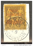 MADAGASCAR N° 20 OBLITERE SUR FRAGMENT  SIGNE SCHELLER - Used Stamps