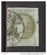 N° 39C OBLITERE CACHET A DATE DE 1877 TTB - 1870 Uitgave Van Bordeaux