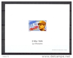 N° 2944 DE GAULLE EN BLOC FEUILLET GOMME NON DENTELE ** - Luxury Proofs