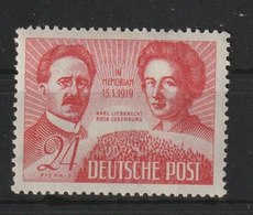 MiNr. 229 Deutschland Alliierte Besetzung Sowjetische Zone       1949, 15. Jan. 30. Todestag Von Karl Liebknecht Und RL - Neufs