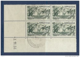 MARTINIQUE N° 162 EXPO PARIS 1937 EN COIN DATE OBLITERE DE 1937 - Used Stamps