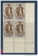 OCEANIE N° 124 EXPO PARIS 1937 EN COIN DATE OBLITERE DE PAPEETE - Used Stamps