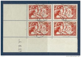 OCEANIE N° 125 EXPO PARIS 1937 EN COIN DATE OBLITERE DE PAPEETE - Gebraucht