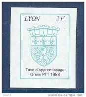 LYON TIMBRE DE GREVE DE 1988 A 2F NEUF SANS GOMME - Andere & Zonder Classificatie